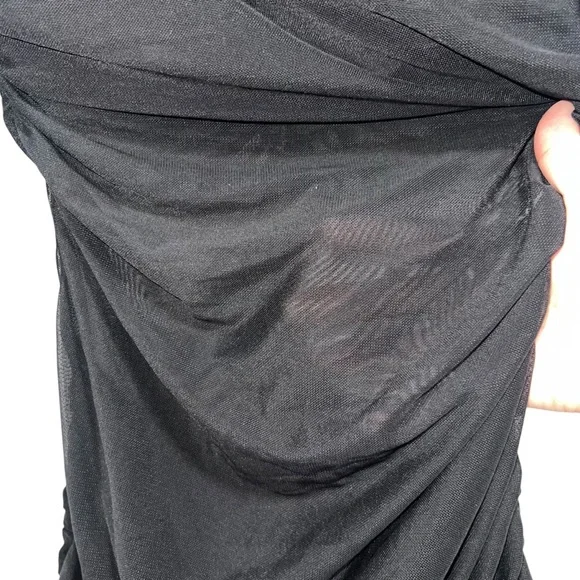 Amanda Uprichard X Revolve Myles Strapless Mesh Panel Maxi Dress Black - Picture 5 of 9